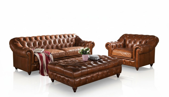 Taburete de pie Club Lounge Chesterfield Taburete Textil Diseño Otomano