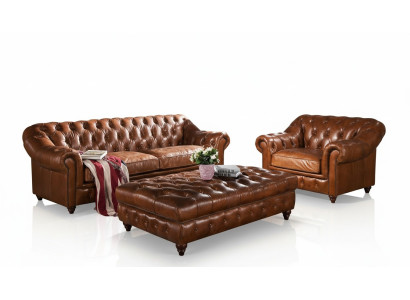Taburete de pie Club Lounge Chesterfield Taburete Textil Diseño Otomano