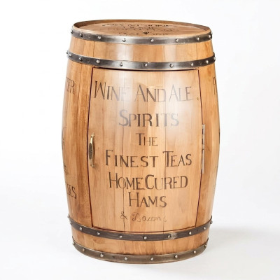 Estantería de vino, bar en casa, madera vintage, mesa de bar, armarios de madera, redondo, nuevo.