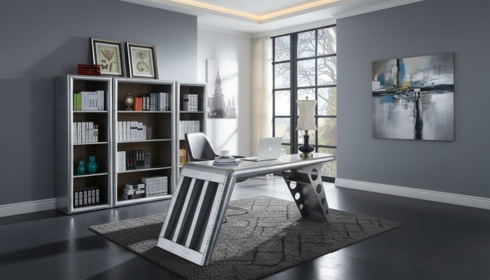 Mobiliario de oficina Estudio Muebles de oficina Mesa Armario Silla Set de 8 piezas