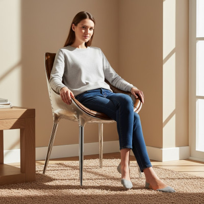 Diseño Sillón Sillas Asiento Respaldo Oficina Comedor 1 Silla Silla de Cuero
