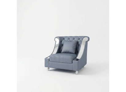 Chesterfield sillón Sofá de televisión de 1 plaza Sofá de cuero Tapicería de cuero genuino