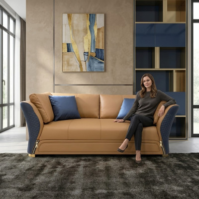 Sofá de tres plazas Sofá Tapizado Diseño Asientos Sofás Decoración Habitación Muebles Modernos