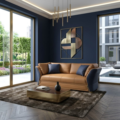 Sofá de tres plazas Sofá Tapizado Diseño Asientos Sofás Decoración Habitación Muebles Modernos