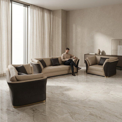 Sillón Diseño Sofá Relax Salón Cuero Televisión Lujo Club Tapizado