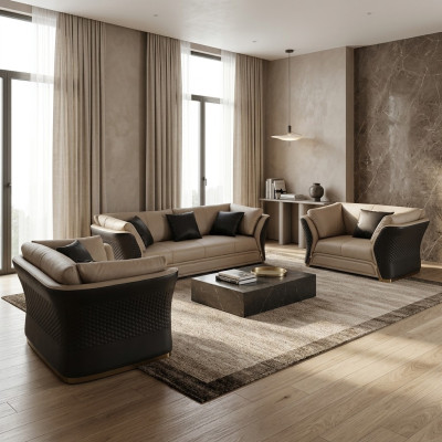 Sillón Diseño Sofá Relax Salón Cuero Televisión Lujo Club Tapizado