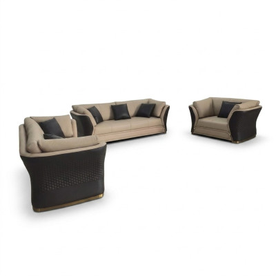 Sillón Diseño Sofá Relax Salón Cuero Televisión Lujo Club Tapizado