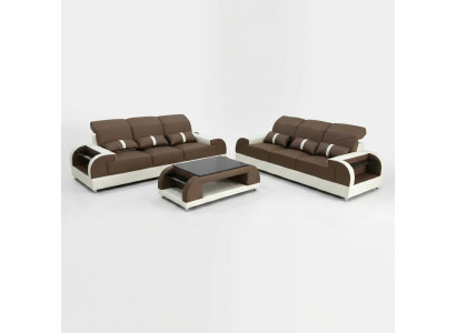 Muebles de diseñador Set de sofá de tres plazas y tres plazas moderno Sofá Asiento Sofá Sofá de cuero Nuevo
