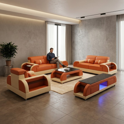 Sofá de 3 2 1 plazas Set Sofá de diseño Sofá Cojines Sofá Moderno de Lujo Nuevo.