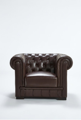 Chesterfield sillón sofá de televisión 1 asiento sofá de cuero sofás tapizados