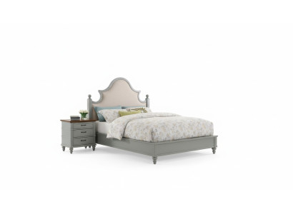 Diseño de dormitorio de lujo Set cama 2 mesitas de noche Cómoda juego camas hotel