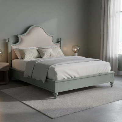 Cama de dormitorio de lujo, diseño acolchado, 180x200 cm, camas dobles de hotel, textil nuevo.