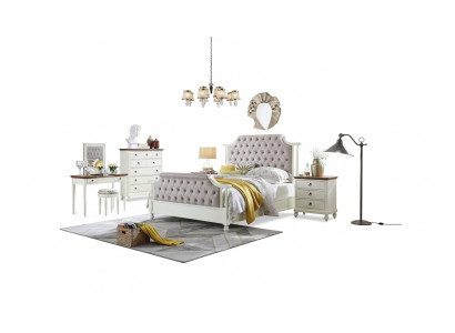 Cama doble Camas clásicas Colonial Ropa de cama Chesterfield Gründerzeit