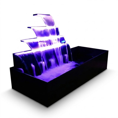 Piscina Cascada Instalación Fuente Acero inoxidable Fuente de la fuente Juegos de agua Columna de agua