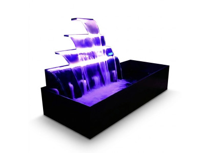 Piscina Cascada Instalación Fuente Acero inoxidable Fuente de la fuente Juegos de agua Columna de agua
