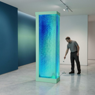 Columna de agua de lujo para pared de agua de acero inoxidable de 200 cm.