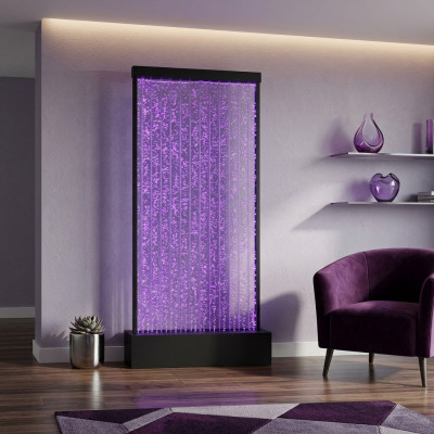 Panel de pared de pared de agua con burbujas de agua LED pared de agua diseñada