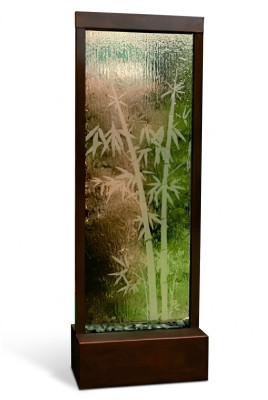 Moderna pared divisoria pared de agua paredes decorativas cascada de agua pared con LED.