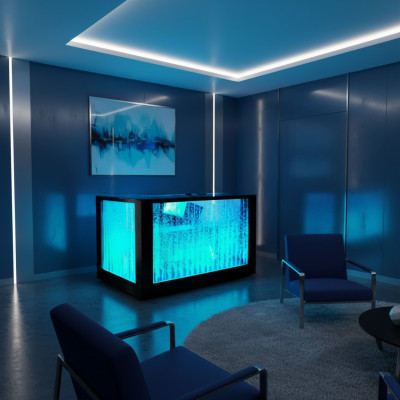 Mesa Agua Bar Pared Barra Barra iluminada Mostrador de barra Mesa de barra iluminada Mostrador de barra Led
