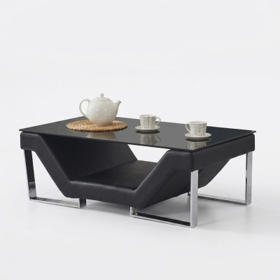 Mesa de centro de vidrio de diseño de vidrio Mesa auxiliar de mesa de café mesa de sala de estar