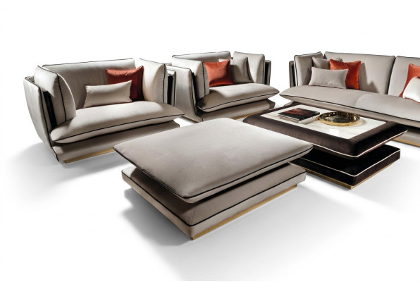 Sillón Taburete Club Reposapiés Otomana Pufa Textil Otomana Diseñador arredoclassic