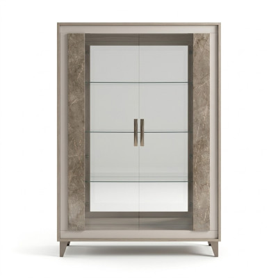 Vitrina de lujo con escaparate de cristal estilo moderno de muebles italianos