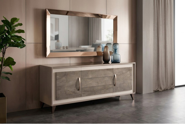 Cómoda aparador de madera buffet vitrina lujo armario conjunto de muebles arredoclassic