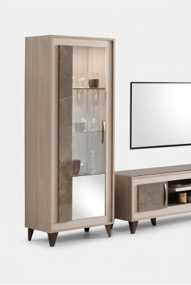 Vitrina Armario de vidrio Estante Librería Mueble Muebles Estanterías Sala de estar