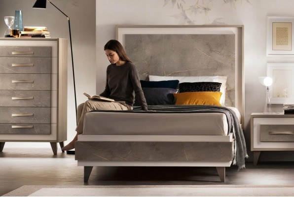 Cama acolchada Cama Cama Acolchado Madera Diseñador Hotel Design arredoclassic 120 cm