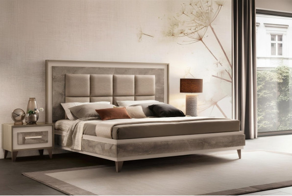 Dormitorio 3 piezas. Conjunto Cama 2x Mesita de noche Consola Camas Hotel arredoclassic