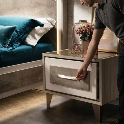 Consola de noche, mesa auxiliar para dormir, mesas de diseño para habitaciones, consolas arredoclassic