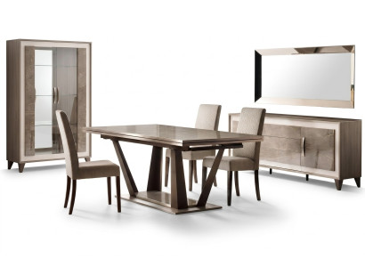 Muebles de lujo Mesa de comedor Mesa Sala de estar Madera Acero inoxidable Diseño Mesas Nuevas