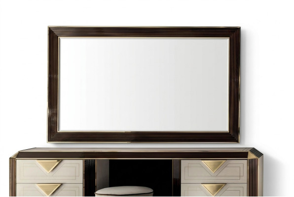 Diseño Espejo Espejo de Pared Moderno 110x190 Muebles Marco de Madera arredoclassic Nuevo