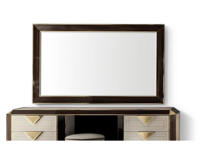 Diseño Espejo Espejo de Pared Moderno 110x190 Muebles Marco de Madera arredoclassic Nuevo