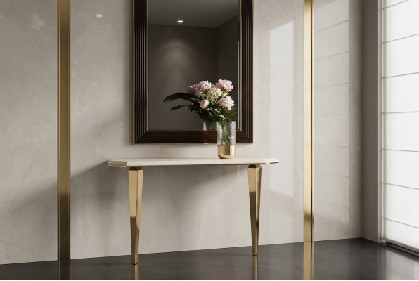 Mesa consola de madera, consola de mesa, consolas de mesa, mesa de tocador arredoclassic