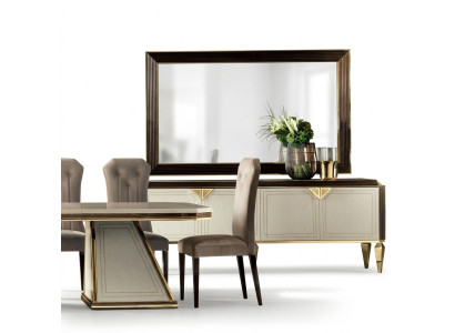 Cómoda del diseñador Aparador Bajo Armario Sala de estar Madera de lujo Estante Aparador