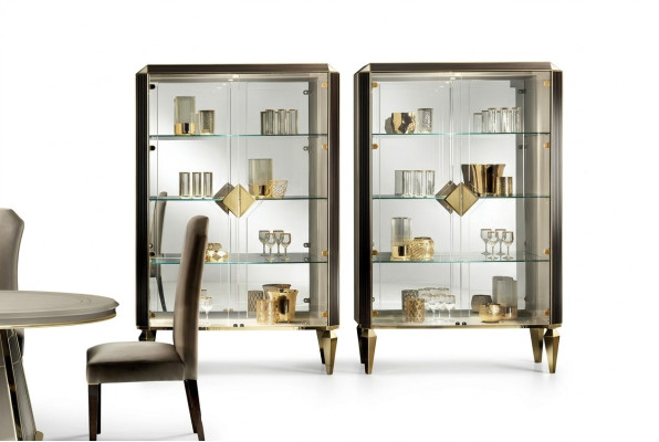 Diseñador de muebles de madera elegantes italianos en estilo moderno armario vitrina para sala de estar.