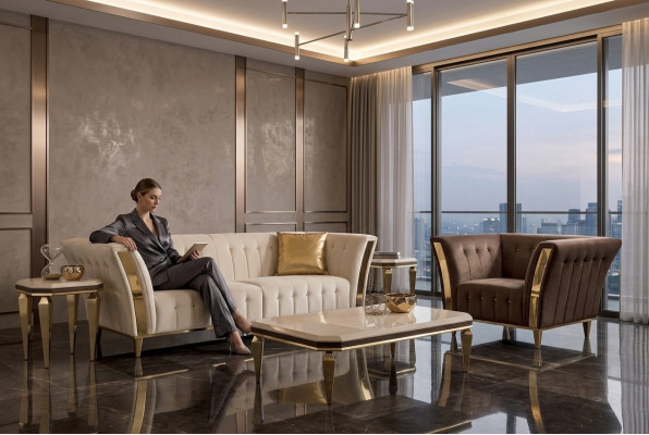 Conjunto de sofá moderno 3+1 plaza sofá sillón conjunto de tapizado sillones arredoclassic