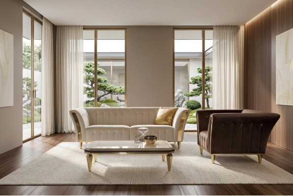 Conjunto de sofá moderno 3+1 plaza sofá sillón conjunto de tapizado sillones arredoclassic