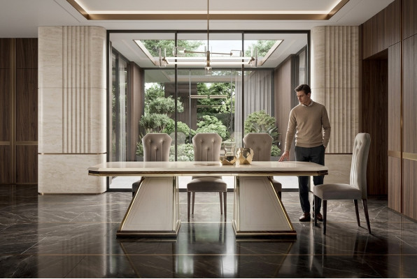 Mesa de comedor mesa de diseñador Muebles estilo italiano Decoración Mesas de comedor nuevas