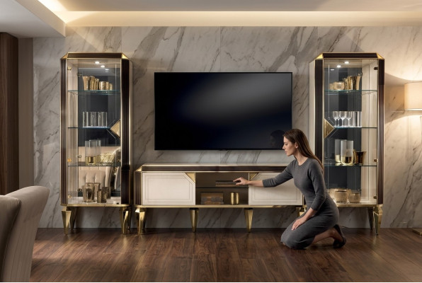 Diseñador rtv tv cómoda aparador lado bajo armario estante lujo sala de estar tablero