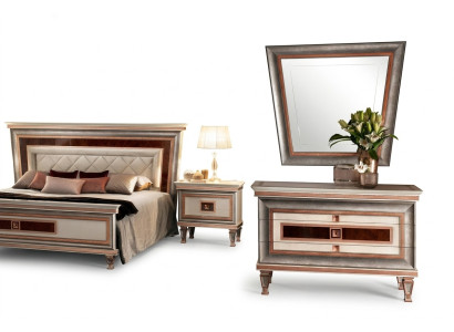 Estilo elegante Muebles para el dormitorio Cómoda Armario Cómoda clásica con espejo