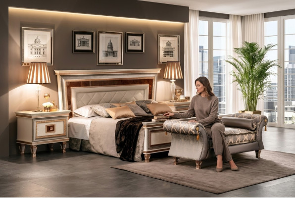 Cama de diseño Cama acolchada 180x200 Cama matrimonial Cama doble arredoclassic Muebles