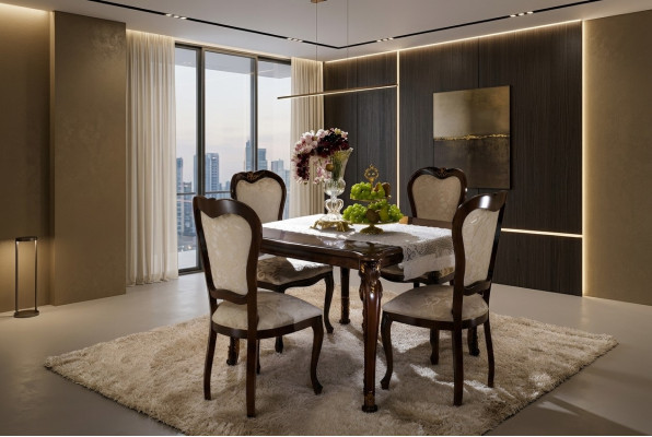 Diseño 4 sillas sillón conjunto grupo silla comedor set de madera arredoclassic