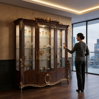 Lujo vitrina sala de estar muebles armario vitrinas armarios de diseñador cómoda