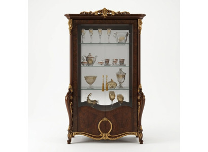 Muebles de sala de estar Vitrina de madera clásica vidrio armario nuevo