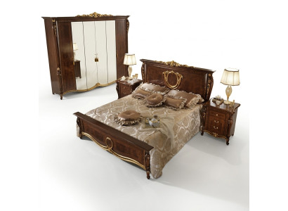 Cama Acolchado Cama doble clásica 180x200 cm Madera Camas de hotel Dormitorio Nuevo