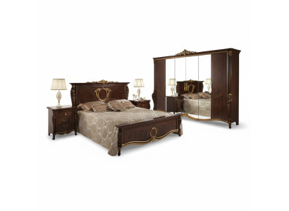 Conjunto de dormitorio clásico cama 2x mesita de noche camas de lujo muebles de madera 3 piezas nuevo.