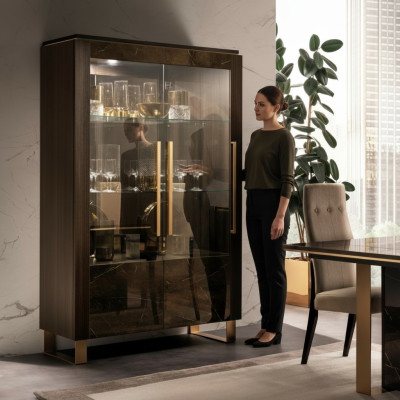 Vitrina de lujo Armario de vitrinas Armarios Estilo italiano Muebles arredoclassic