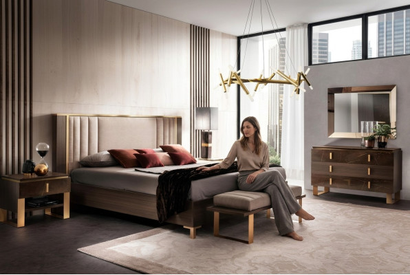 Diseño dormitorio conjunto completo de 6 piezas cama mesita de noche cómoda Arredoclassic